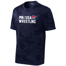 MN/USA Wrestling Navy HexCamo Performance T-Shirt