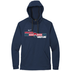 MN/USA Wrestling Navy Nike Therma Hooded Sweatshirt